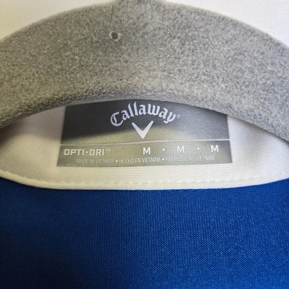 Callaway Colorblock Sleeveless Golf Polo, Opti-Dri, Blue/White, Women's Medium - Picture 4 of 8